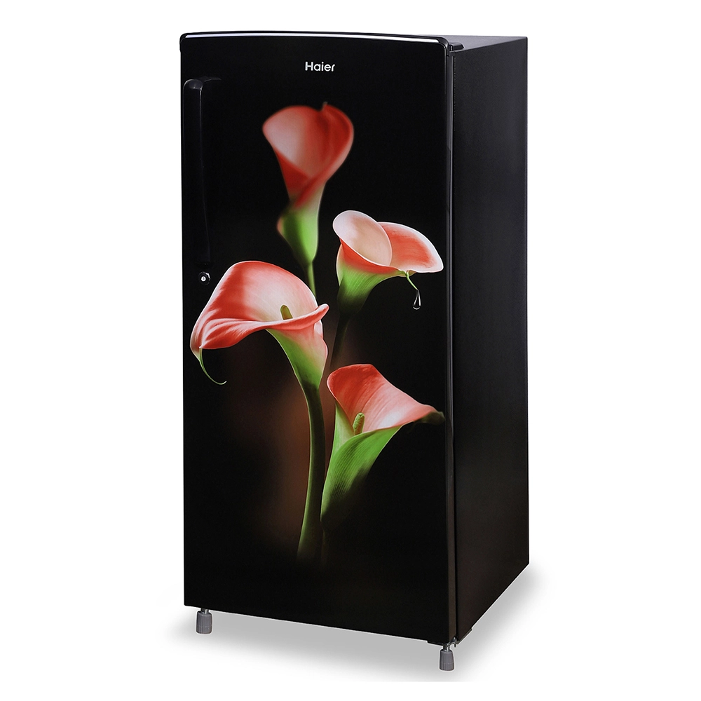 Haier 185L 1 Star Direct Cool Single Door Refrigerator with Toughened Glass Shelfcomes in premium Black Calla Finish HRD-2061SKC-N